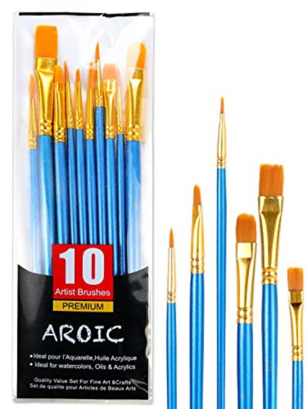 Paint Brush Set, 1 Packs / 10 pcs Watercolor Brushes‎ Painting Brush